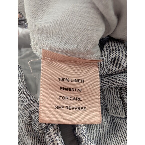 Philosophy Linen Pants Chambray Blue Size Small Mid Rise Summer Spring - Picture 4 of 9